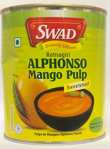 Swad Alphonso Mango Pulp Sweetened 850 gms